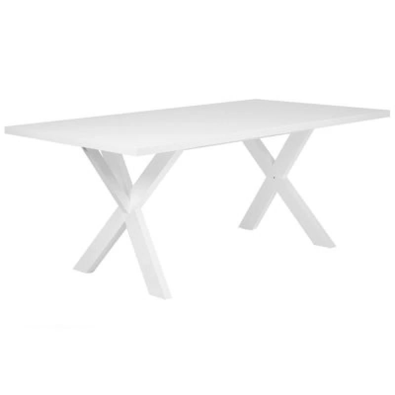 Image of Beliani Dining Table Lisala White 180 Cm 100 Cm