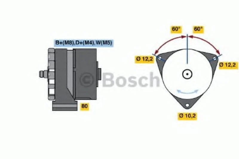 Image of Alternator Bosch 0 986 037 410
