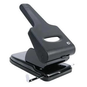 5 Star Hole Punch Heavy duty Metal with Plastic Base Black and Grey