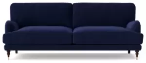 Image of Swoon Charlbury Velvet 3 Seater Sofa - Ink Blue