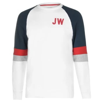 Image of Jack Wills Bennidale Colour Block Sweatshirt - White