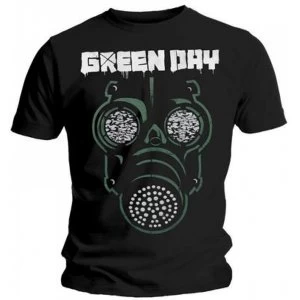 image of Green Day Green Mask Mens Small T-Shirt - Black