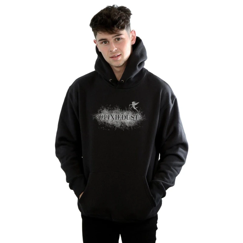 Image of Disney Men Tinker Bell Pixie Dust Hoodie in Black Size: Small Black S Male 5059114958863