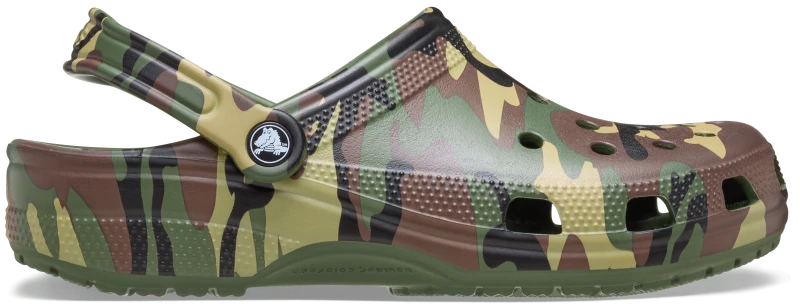 Image of Crocs Unisex Classic Camouflage Clogs Army Green / Multi W10/M9