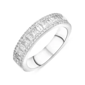 Image of Platinum 1.08ct Diamond Half Eternity Ring