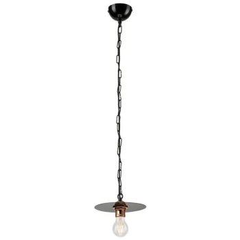 image of Lamkur Lighting - Alice Dome Pendant Ceiling Lights Black, 1x E27