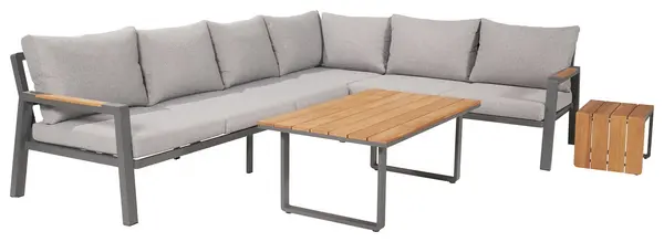 Image of Pacific Pacific Stockholm 6 Seater Garden Corner Sofa Set - Grey