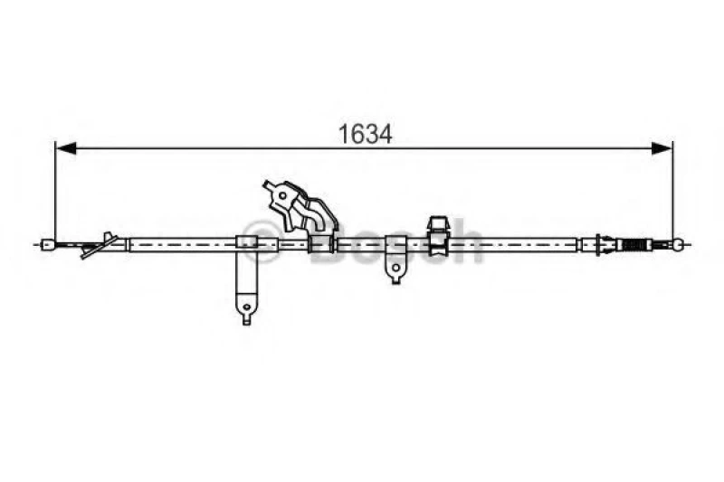 Image of Bosch 1 987 482 222 Brake Cable 1634mm Cable,parking brake (124)