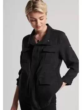 Image of Superdry Studios Utility Jacket -black, Black, Size 10, Women
