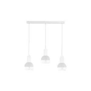 image of Ice Bar Pendant Ceiling Light White, 60cm, 3x E27