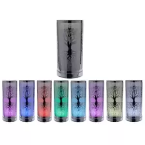 Image of 25.5cm Silver Tree of Life LED Oil Burner
