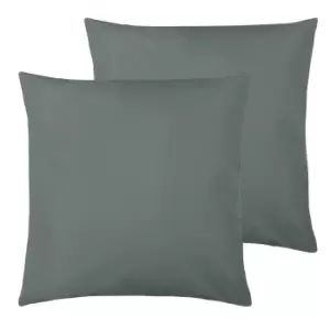 image of Plain Outdoor Twin Pack Cushion Grey