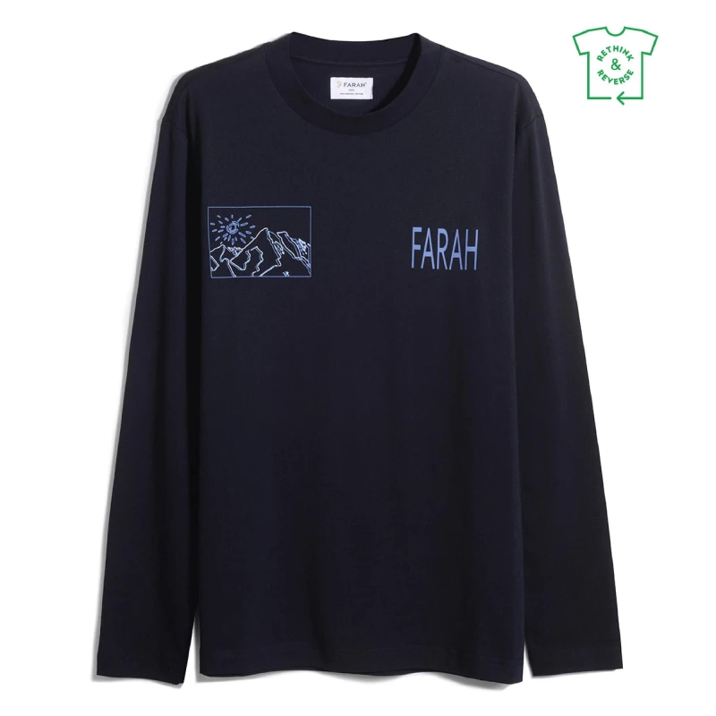 Image of Farah Franz Graph T - Blue Blue XS