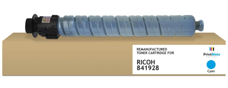 Image of PrintMate RICOH 841928. remanufactured toner. Cyan 9500p
