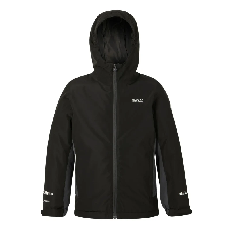 Image of Waterproof jacket for children Regatta Hurdle Noir Unisex 7/8 ans