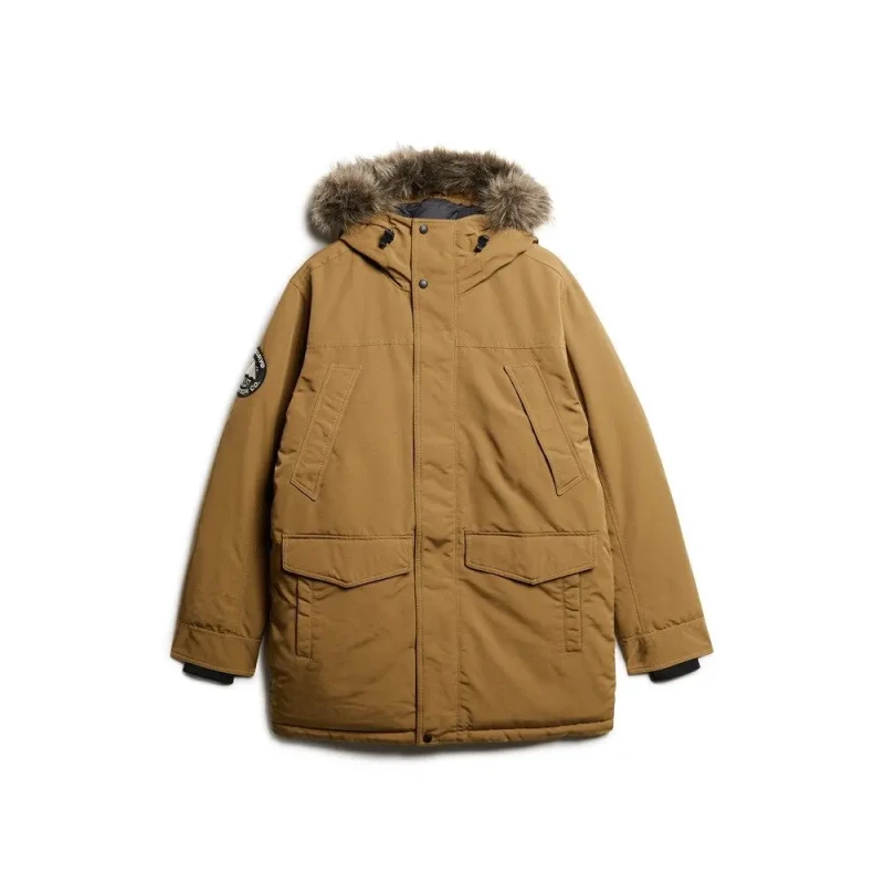 Image of Superdry Synthetic fur parka Superdry Everest Marron Male 2XL