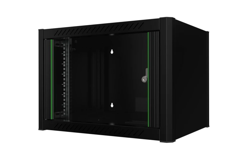 Image of Lanview RWM06U45BL rack cabinet 6U Wall mounted rack Black