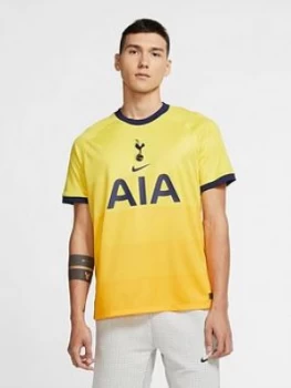 Image of Nike Mens Tottenham 20/21 3rd Short Sleeved Stadium Jersey, Yellow, Size XL, Men