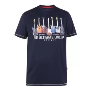 image of Duke Mens Pickemham D555 Ultimate Line Up Kingsize T-Shirt (4XL) (Navy)