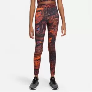 image of Nike AOP Legging Womens - Black