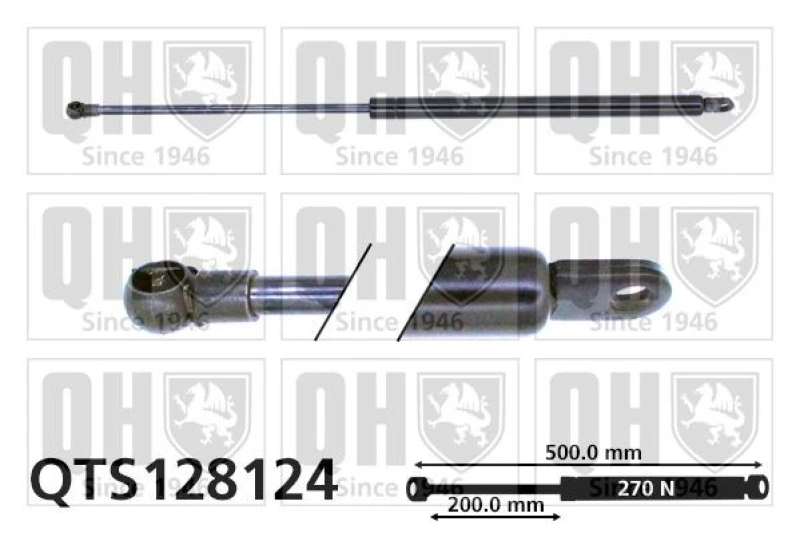 Image of QUINTON HAZELL Tailgate strut QUINTON HAZELL QTS128124