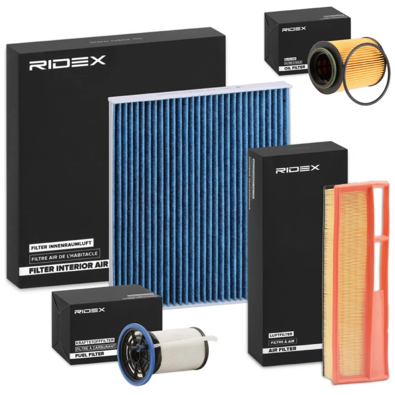 Image of RIDEX 4055F27674 Filter Set with gasket/seal, with pre-filter Filter Set (4055)