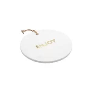 image of Artesa Round Marble Serving Board White