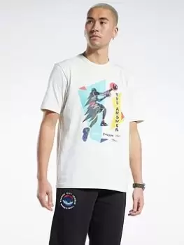 Image of Reebok Iverson Layup Short Sleeve T-Shirt, White Size XL Men