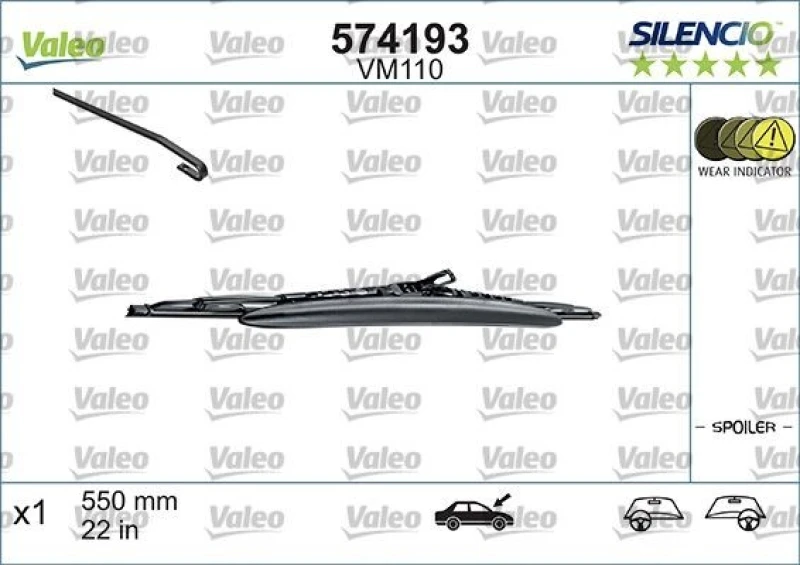 Image of Wiper blade VALEO 574193