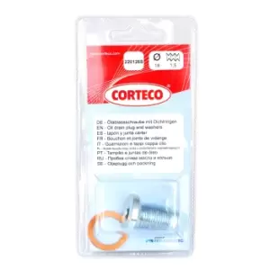 Image of CORTECO Drain Plug OPEL,FIAT,SUZUKI 220126S 46476967 Oil Drain Plug,Oil Drain Plug, oil pan