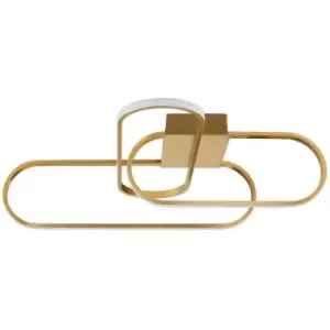Image of Merano - Antonino Integrated LED Semi Flush Light Gold Aluminium LED 38.4W 2604Lm 3000K