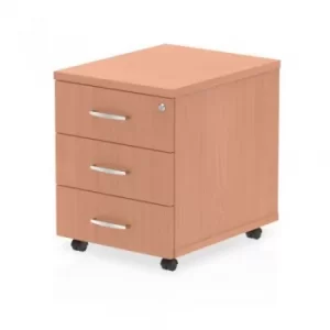 Image of Trexus 3 Drawer Mobile Pedestal 430x500x510mm Beech Ref I000065