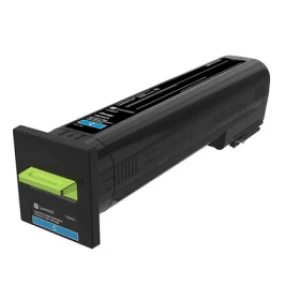 image of Lexmark 72K2XC0 Cyan Laser Toner Ink Cartridge