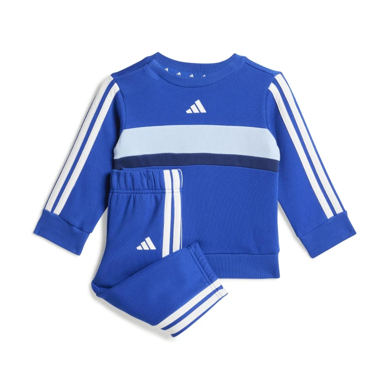 Image of adidas Kids Fleece Tracksuit Blue/Grey male 12-18 Months