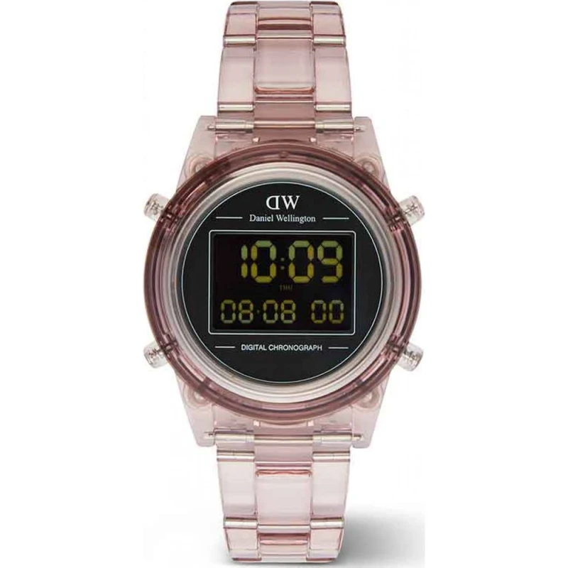 Image of Daniel Wellington Daniel Wellington DW00100764 Retro Digital 36mm Quartz Watch in Pink Pink One Size Unisex 7315030061291