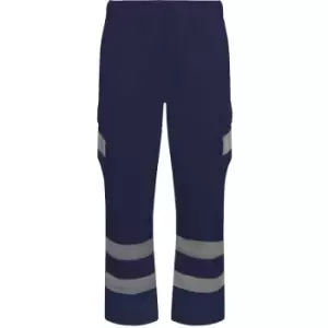Image of PRO RTX High Visibility Mens Cargo Trousers (4XL L) (Navy) - Navy