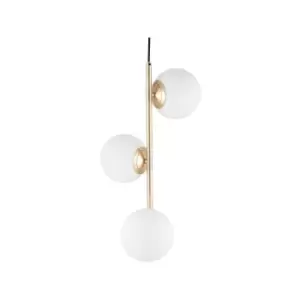 Image of White Orb and Gold Metal Pendant