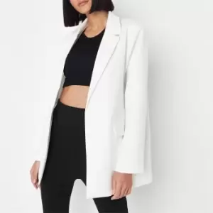 image of Missguided Tailored Oversized Blazer - White