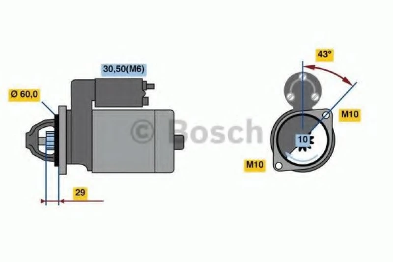 Image of Starter motor Bosch 0 986 022 280