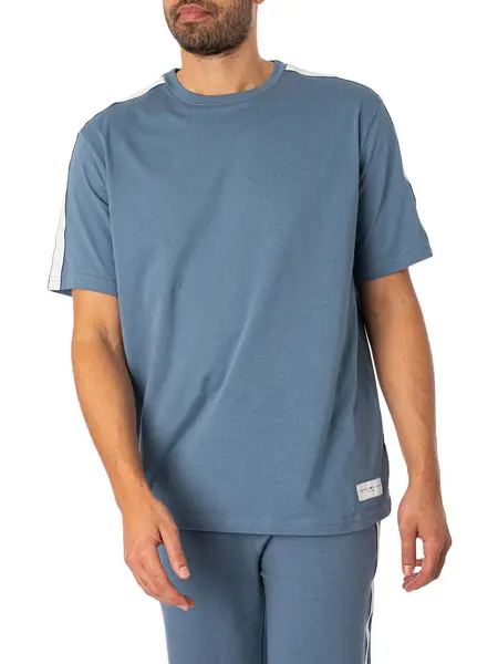 Image of Tommy Hilfiger Lounge Logo T-Shirt Blue Coal S