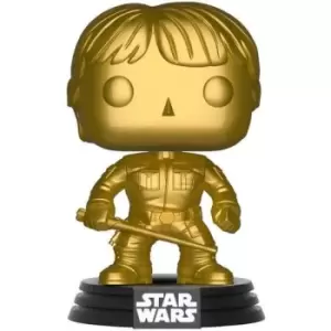 image of Star Wars Luke Skywalker Gold Metallic EXC Pop! Vinyl Figure