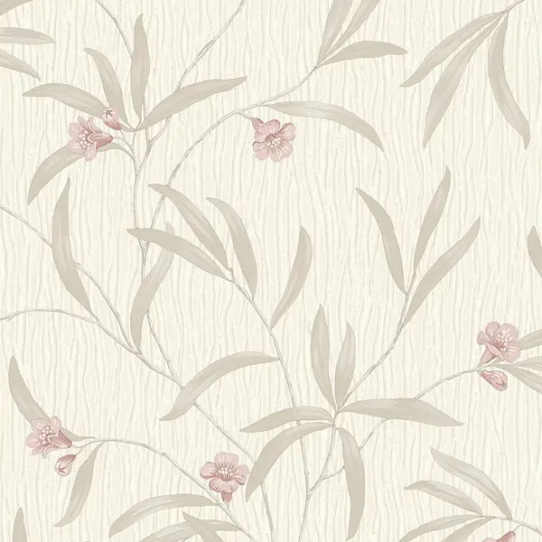 Belgravia Decor Tiffany Floral Red Textured Wallpaper