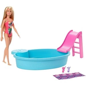 Image of Barbie Doll and Pool Playset
