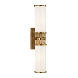 image of Harper 2 Light Bath Bracket Brass, Glass