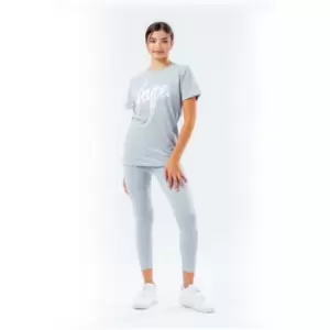 Image of Hype Script T-Shirt and Leggings Set - Grey