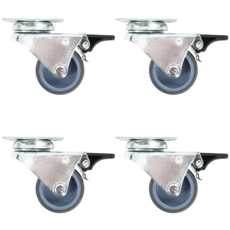 Image of VIDAXL 8 pcs Twin-wheel Swivel Casters 50 mm Vidaxl 8719883717180