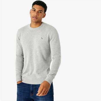 image of Jack Wills Seabourne Crew Neck Logo Jumper - Lt Ash Mrl