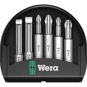 Image of Wera 05056474001 Mini-Check Slotted/Phillips/Pozidriv Bits 50mm, 6...