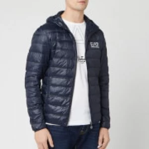 Image of Emporio Armani EA7 Core ID Logo Padded Hooded Jacket Navy Size 2XL Men