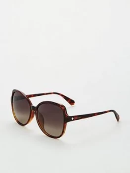 Image of Polaroid Oversized Sunglasses - Havana